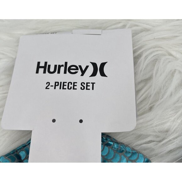 NEW Hurley Girls 2pc Set Graphic L/S T-Shirt Tee Size 14 XL Hair Tie Scrunchie - Picture 7 of 8